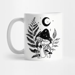 Mushroom forest garden plants moon Mug